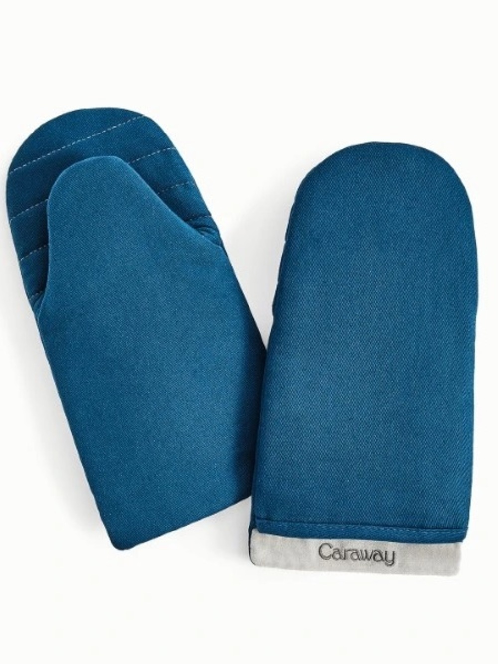 NEW Caraway organic cotton blue Oven Mitts